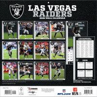 NFL Kalender Wandkalender 2026 30x60cm Las Vegas Raiders