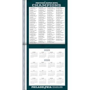 NFL Kalender Wandkalender 2026 30x60cm Philadelphia Eagles