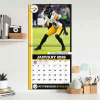 NFL Kalender Wandkalender 2026 30x60cm Pittsburgh Steelers