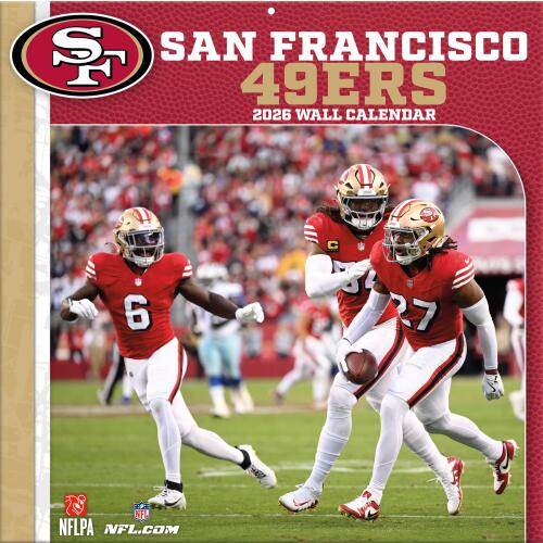 NFL Kalender Wandkalender 2026 30x60cm San Francisco 49ers