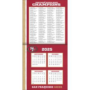 NFL Kalender Wandkalender 2026 30x60cm San Francisco 49ers