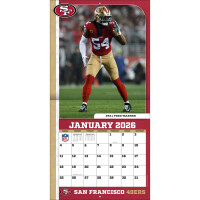 NFL Kalender Wandkalender 2026 30x60cm San Francisco 49ers