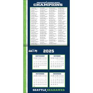 NFL Kalender Wandkalender 2026 30x60cm Seattle Seahawks