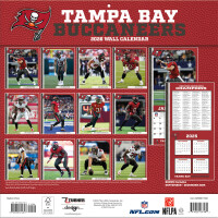 NFL Kalender Wandkalender 2026 30x60cm Tampa Bay Buccaneers