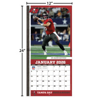 NFL Kalender Wandkalender 2026 30x60cm Tampa Bay Buccaneers