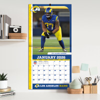 NFL Kalender Wandkalender 2026 30x60cm Los Angeles Rams