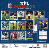 NFL Kalender Wandkalender 2026 30x60cm NFL Mascots