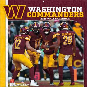NFL Kalender Wandkalender 2026 30x60cm Washington Commanders