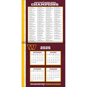 NFL Kalender Wandkalender 2026 30x60cm Washington Commanders