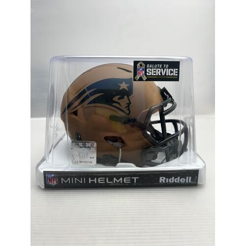 NFL Riddell Football Speed Mini Helm Salute to Service New England Patriots !!B-Ware!!