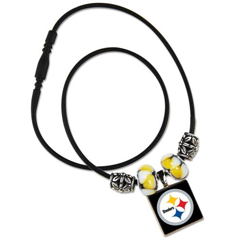 NFL LifeTiles necklace with domed sports logo Pittsburgh Steelers