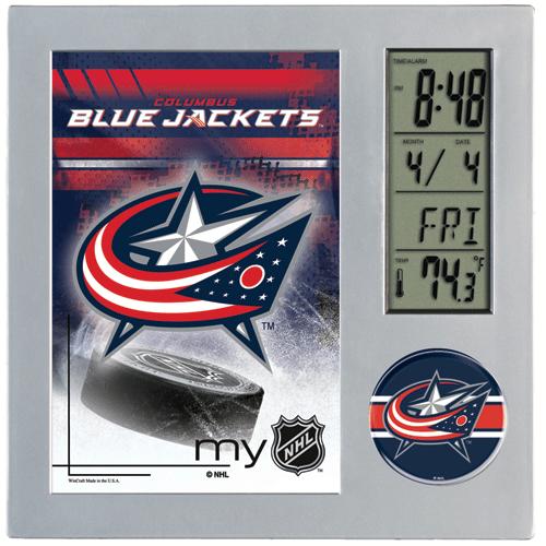 NHL Schreibtischuhr mit LCD-Display Columbus Blue Jackets