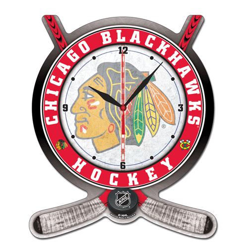 NHL High Definition Plaque Clock Chicago Blackhawks