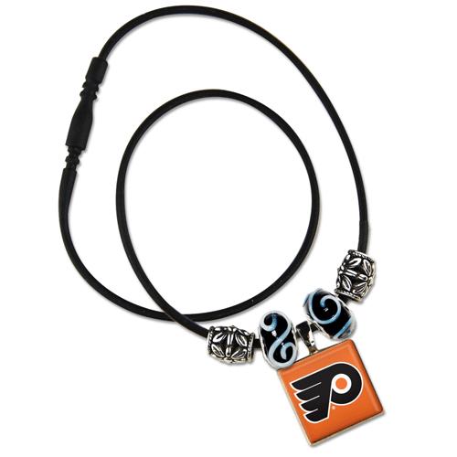 NHL LifeTiles necklace with domed sports logo Philadelphia Flyers